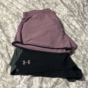 2 pairs Women’s XL Under Armour shorts